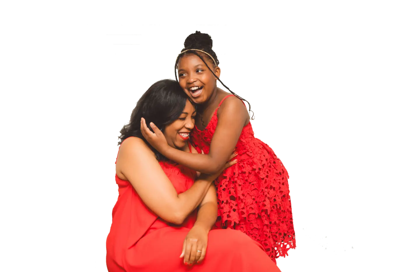 Monica and Vivian sharing a joyful laugh