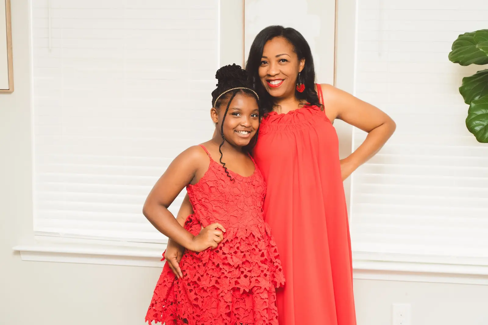 Monica and Vivian standing together and smiling